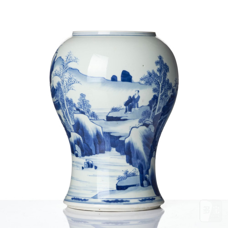 A blue and white vase, - 图2